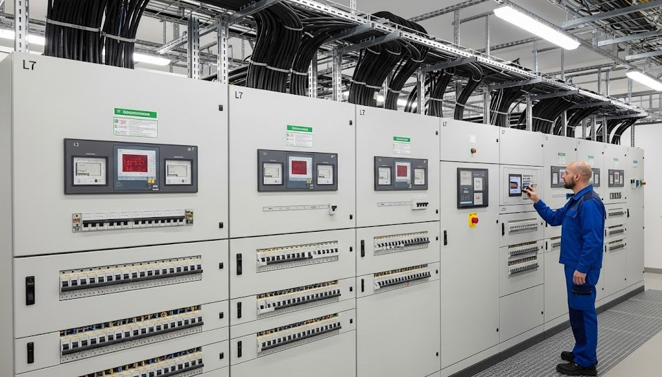 Electrical Main Distribution Panel with Wiring for Hospital Infrastructure